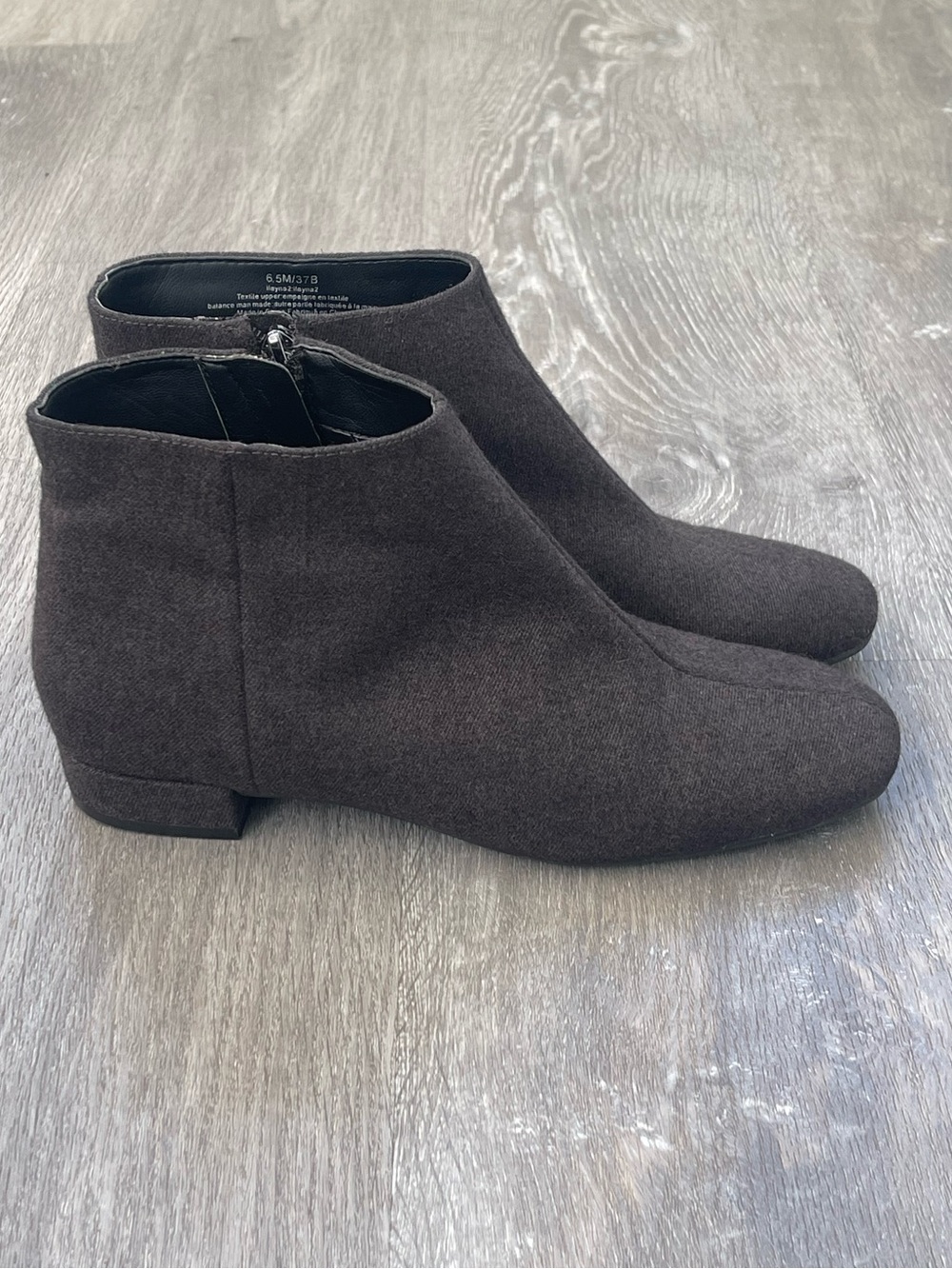 Karl Lagerfeld Gray Fabric Booties Size 6.5
